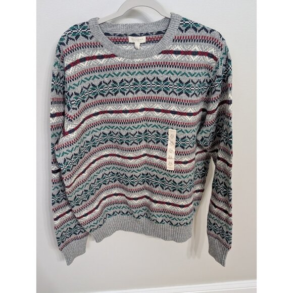 Sonoma Men XL Sweater Fair Isle Christmas Pullover Nordic Wool Blend Knit Preppy - Picture 1 of 8